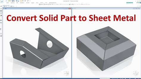 convert solid to sheet metal worksheet